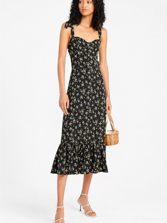 Anthropologie Dresses & Skirts - OPT Anthropologie Black Floral Toile Midi Dress